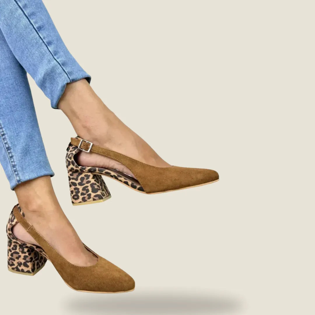 Camila | Leopard Print Slingback Heels