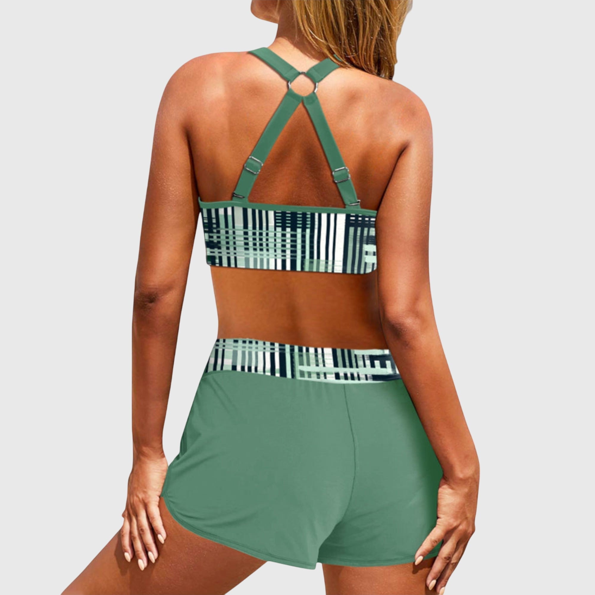 Gertrude | Ribbed High-Waisted Bikini Set