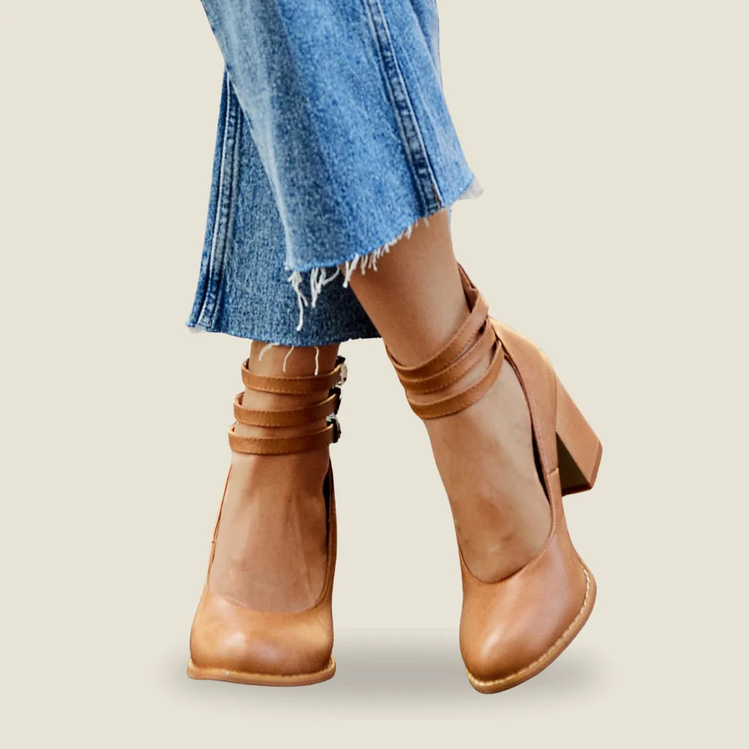 Ariana | Triple-Buckle High Heels