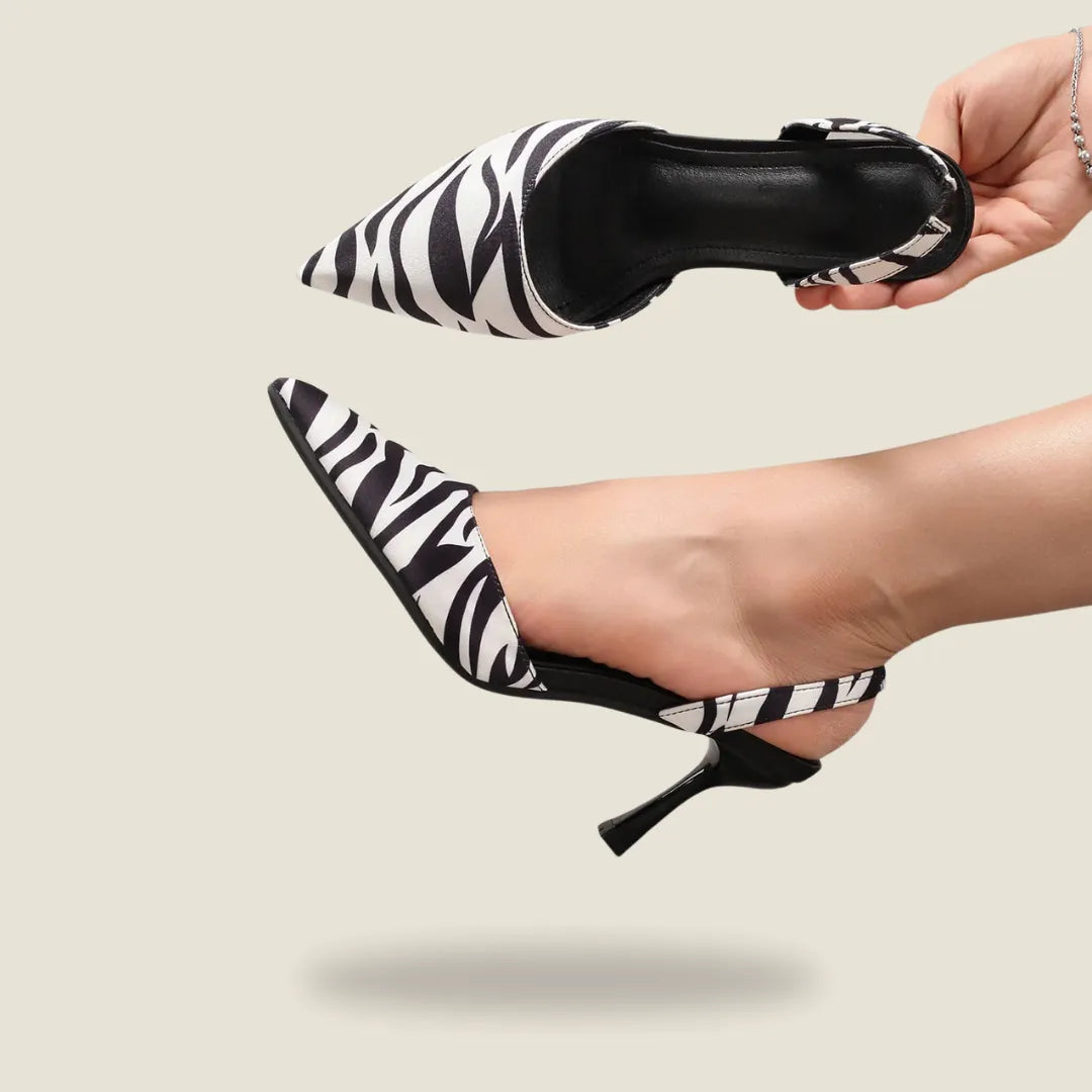 Fatima | Animal Print Slingback Heels
