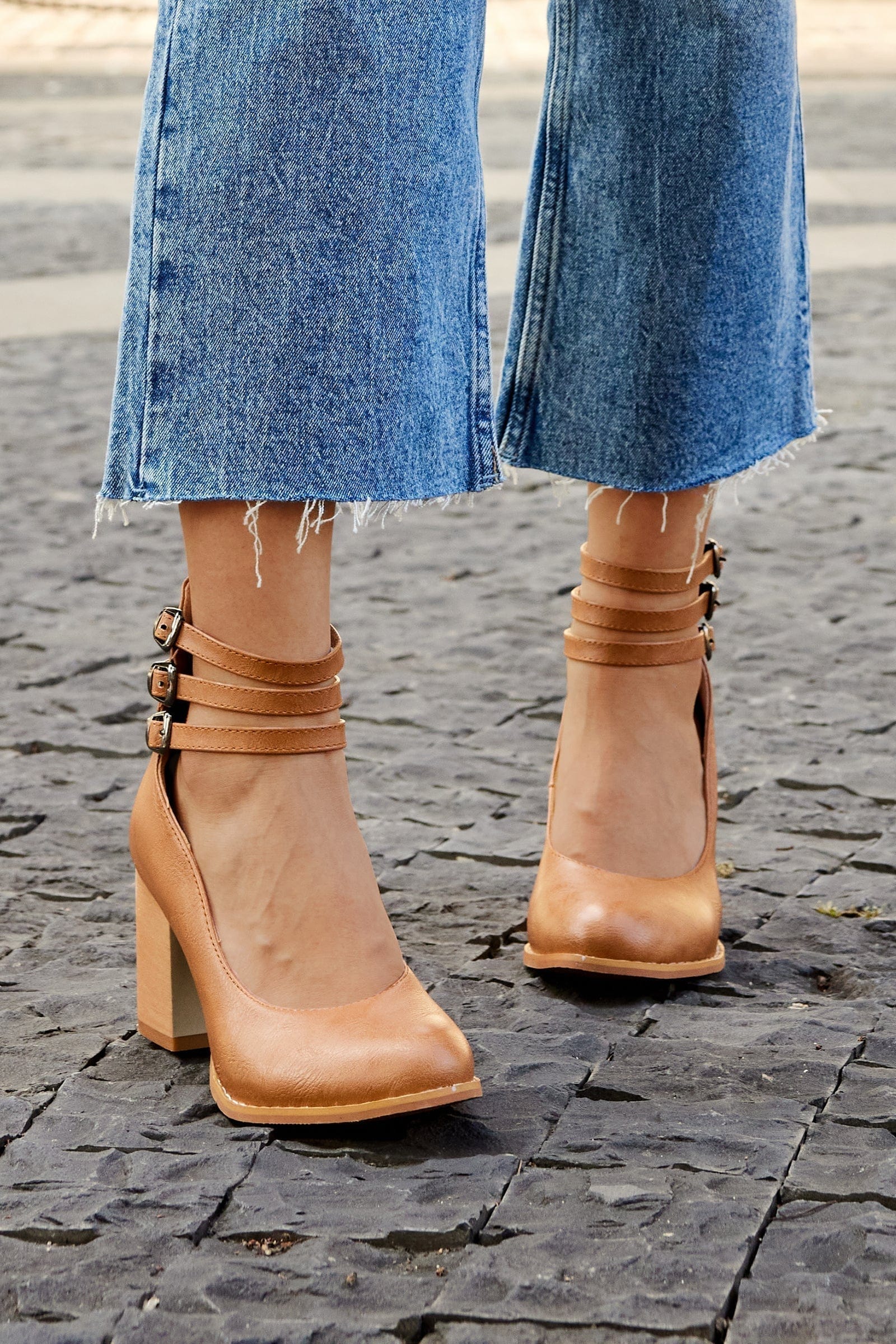 Ariana | Triple-Buckle High Heels