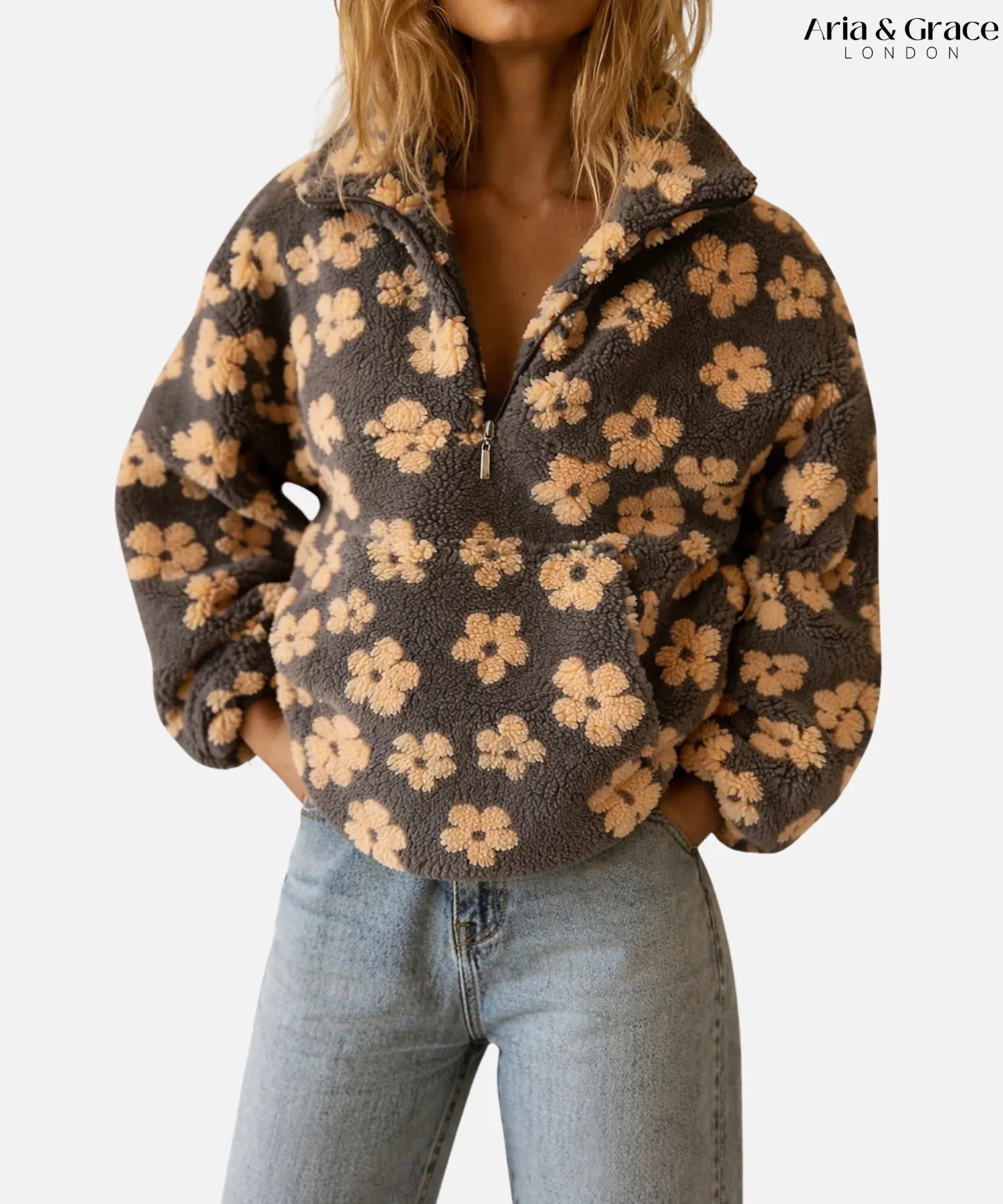 Daisy | Long Sleeve Fleece Hoodie