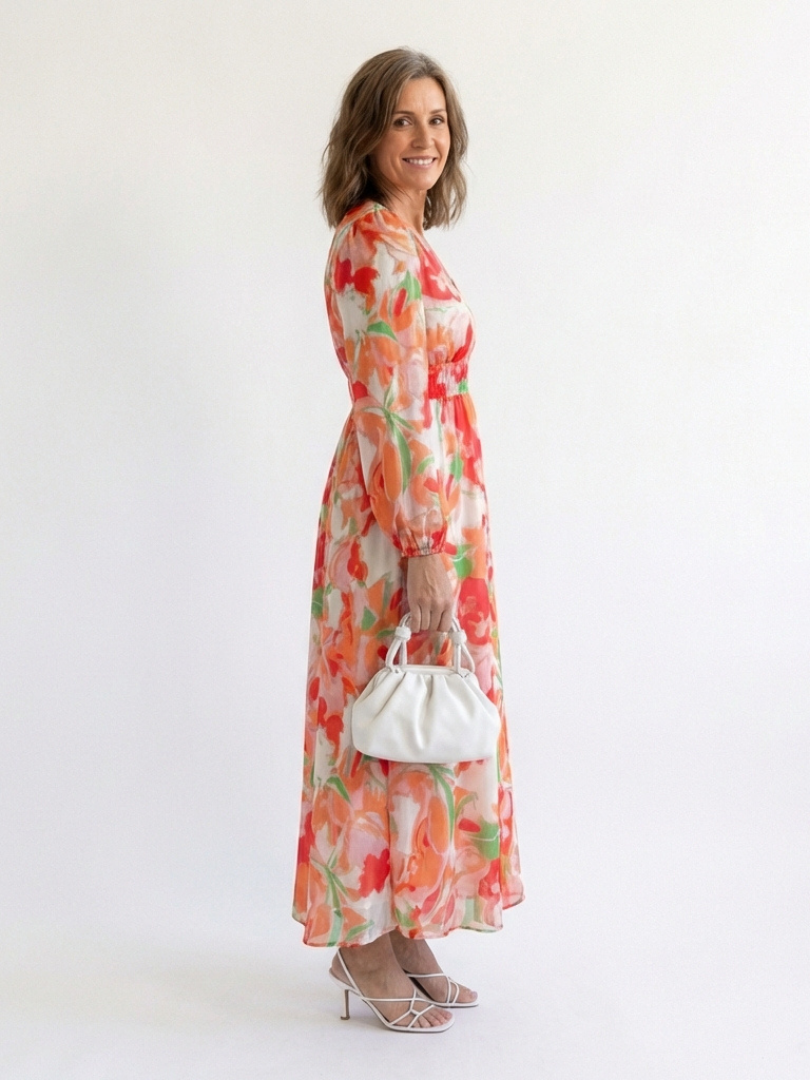 Althea | Long Sleeve Floral Maxi Dress