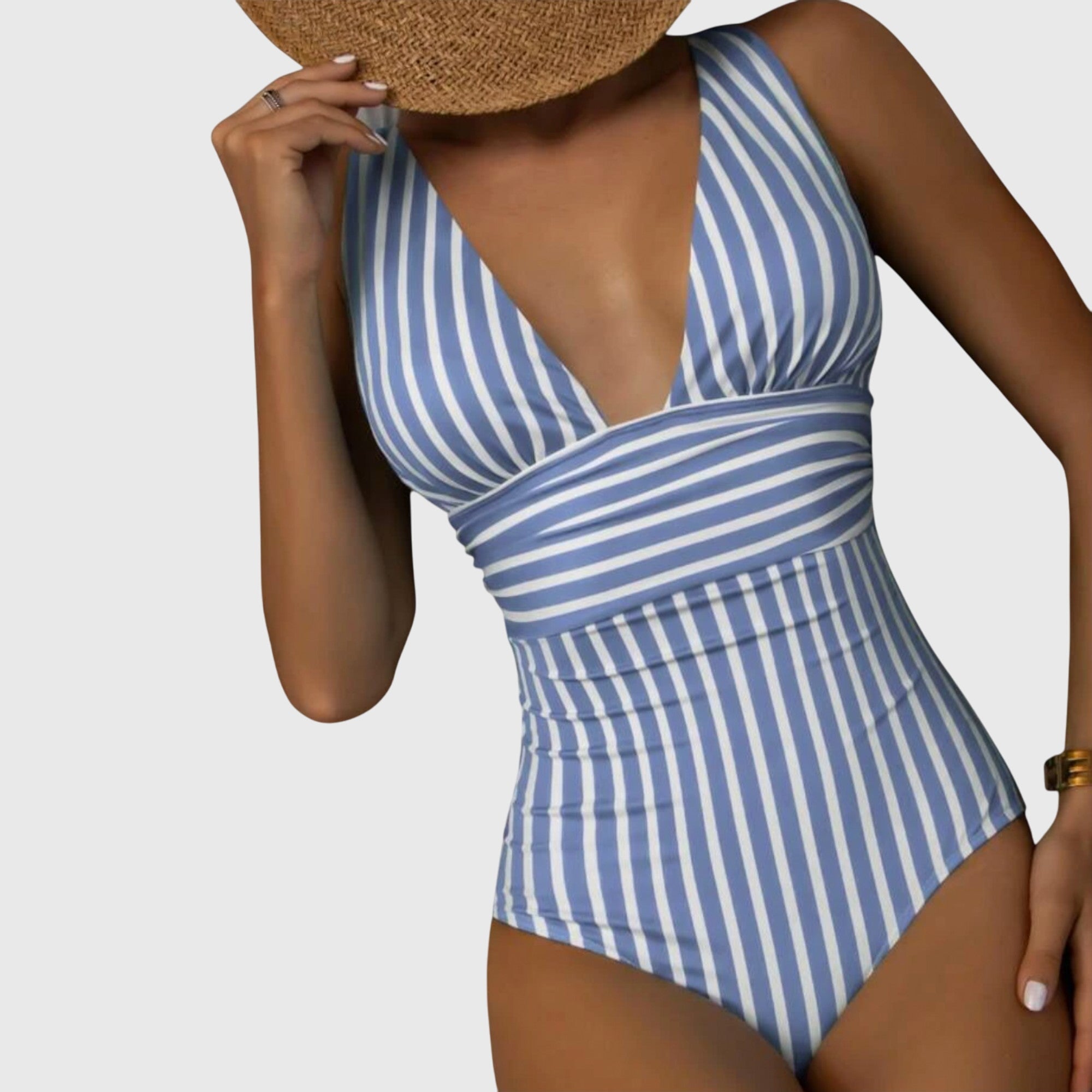 Edith | Striped Support One-Piece Swimsuit