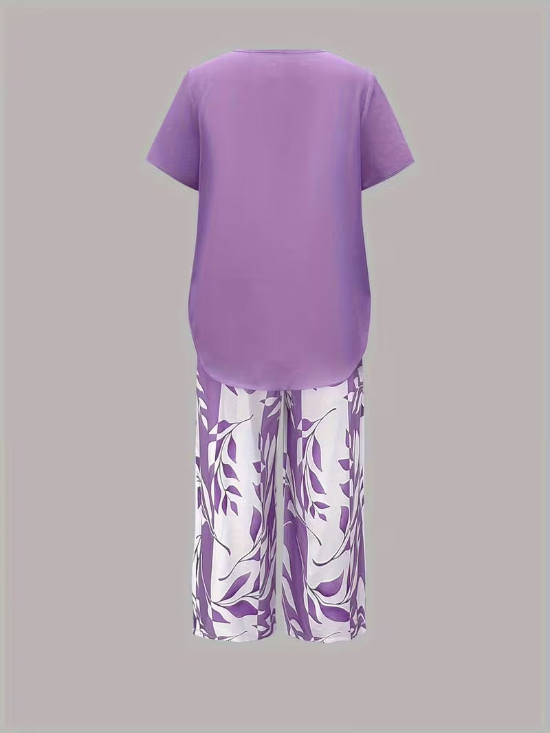 Avy | Casual Leaf Print Co-Ord Set