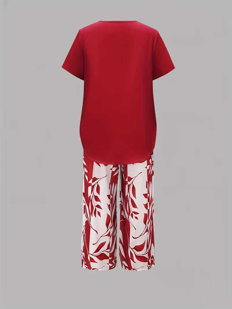 Avy | Casual Leaf Print Co-Ord Set