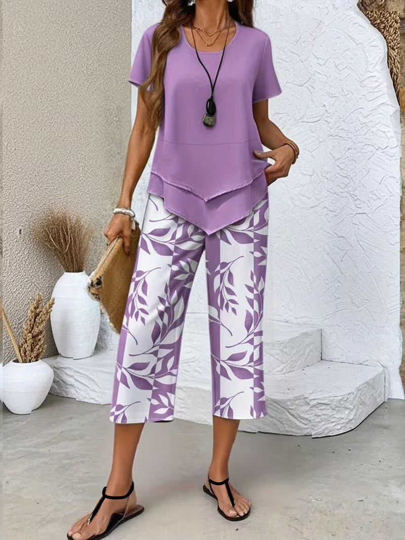 Avy | Casual Leaf Print Co-Ord Set