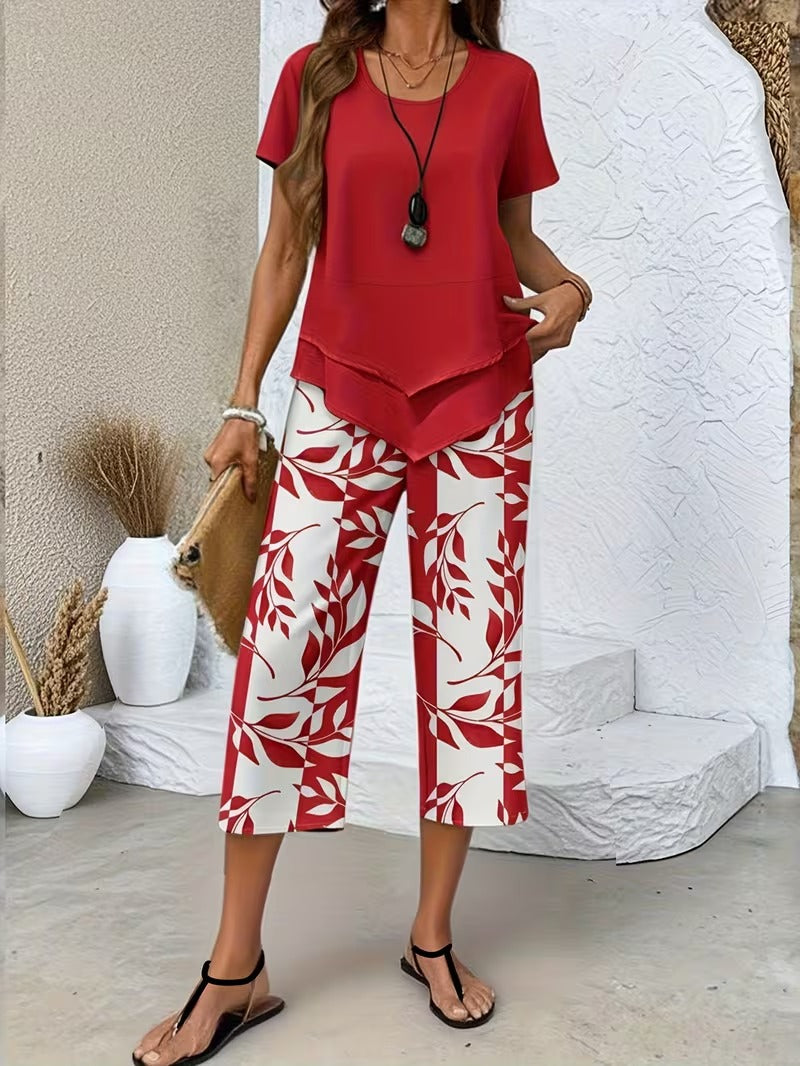 Avy | Casual Leaf Print Co-Ord Set