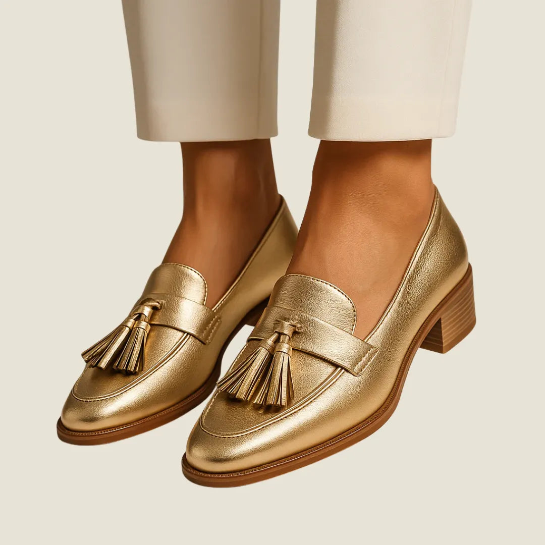 Celeste | Luxe Gold Loafers