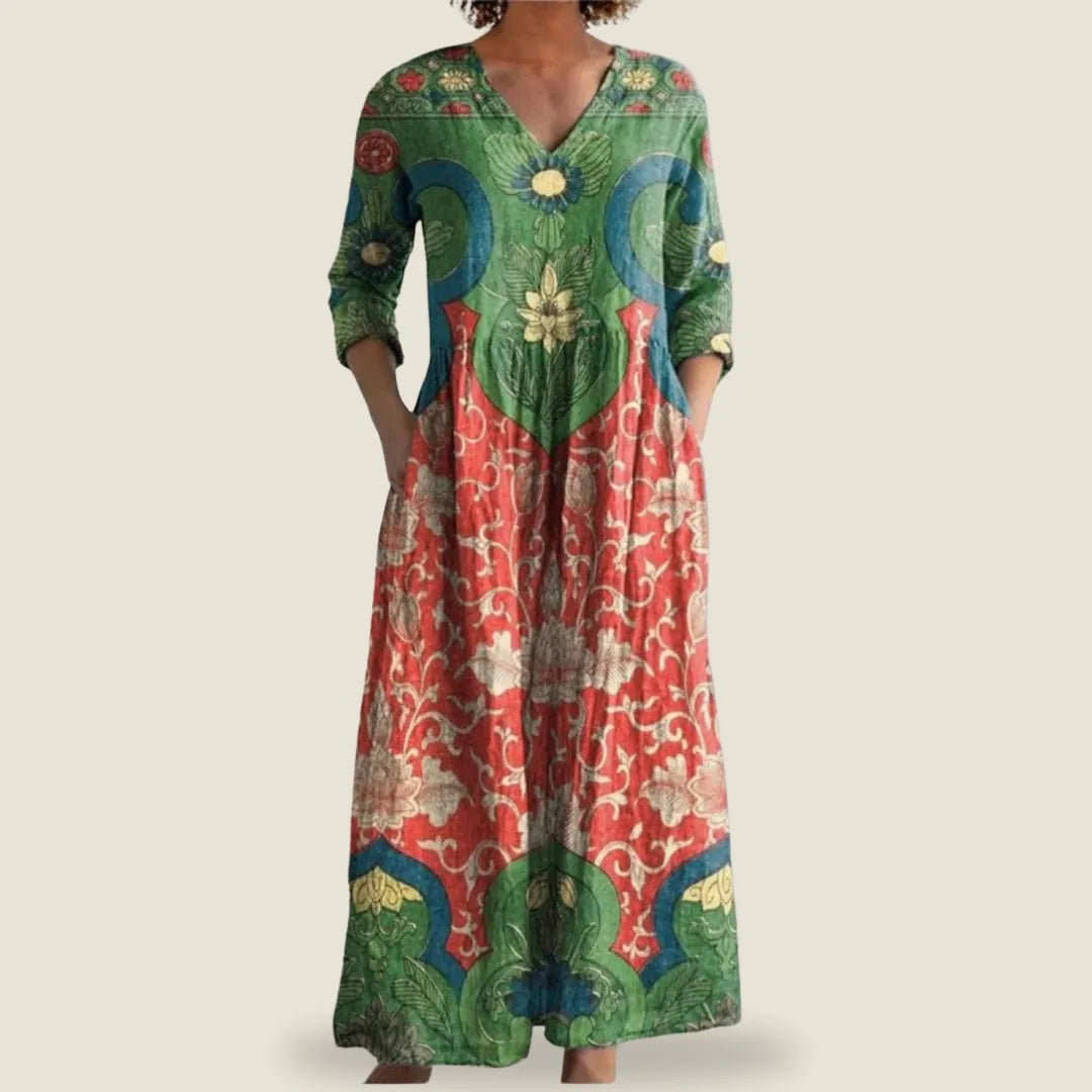 Judith | Vintage Floral Maxi Dress