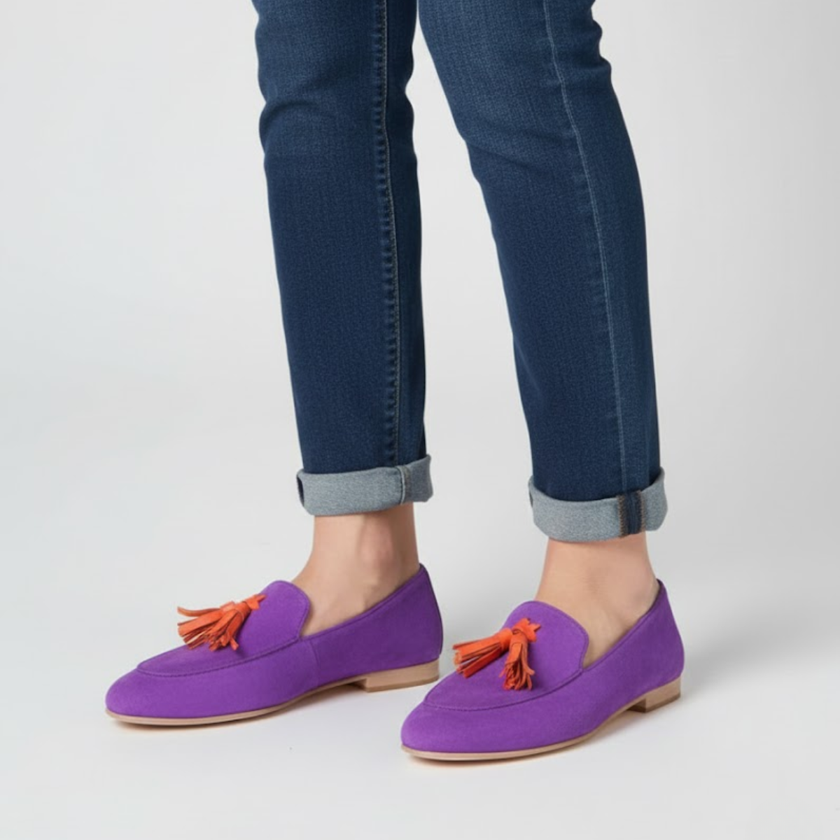 Isabelle | Plush Suede Tassel Loafers