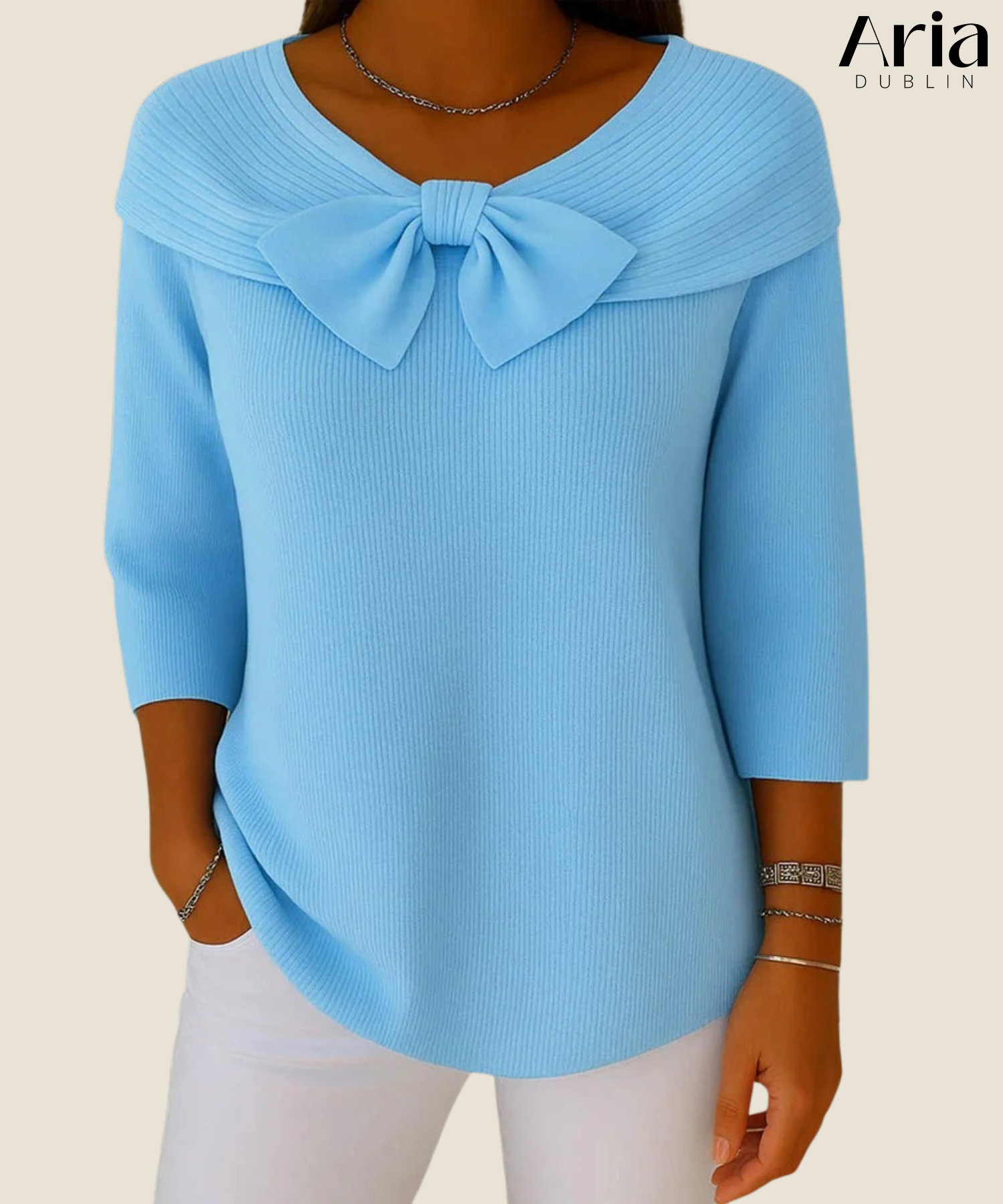 Aline | Soft & Elegant Sweater with Bow Detail