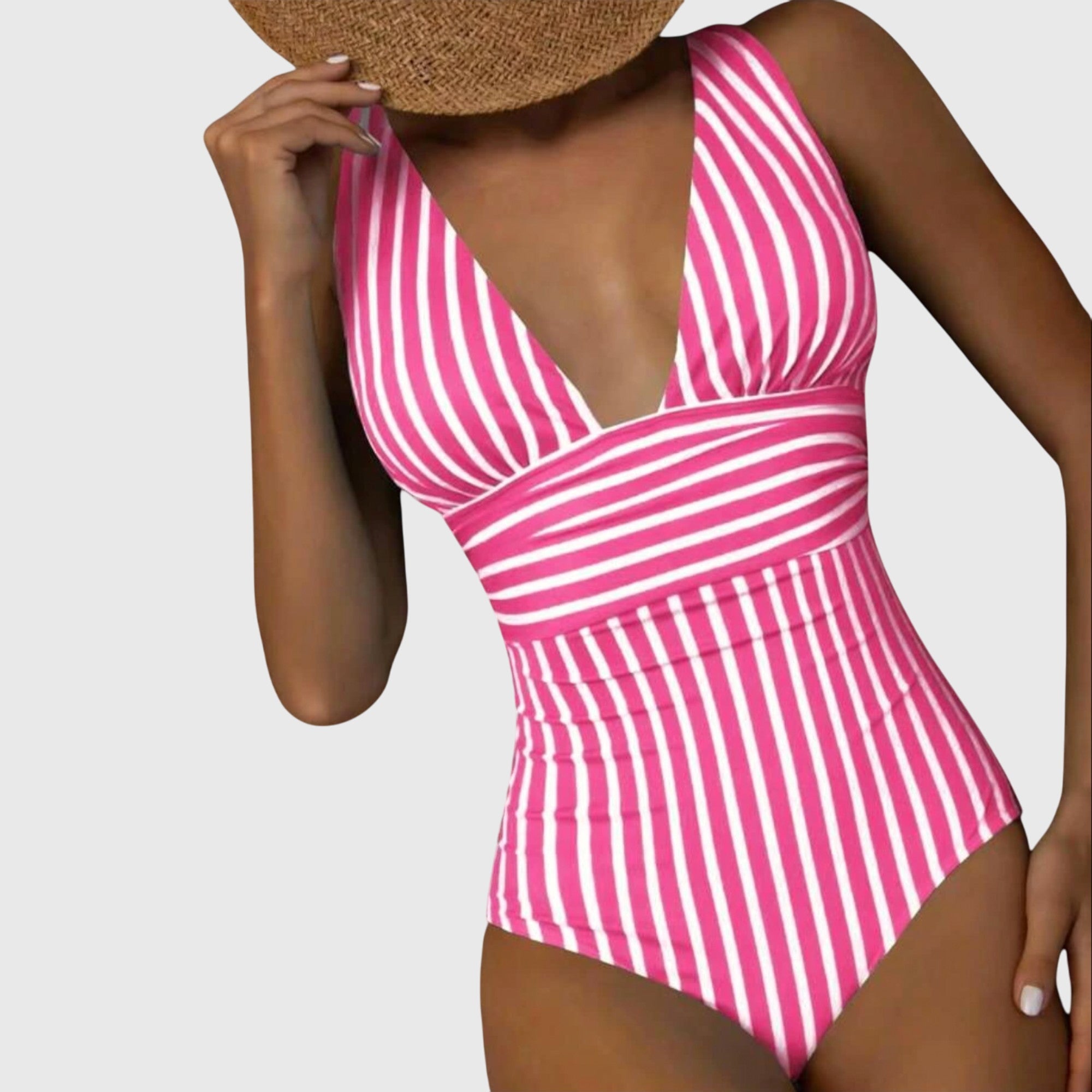 Edith | Striped Support One-Piece Swimsuit