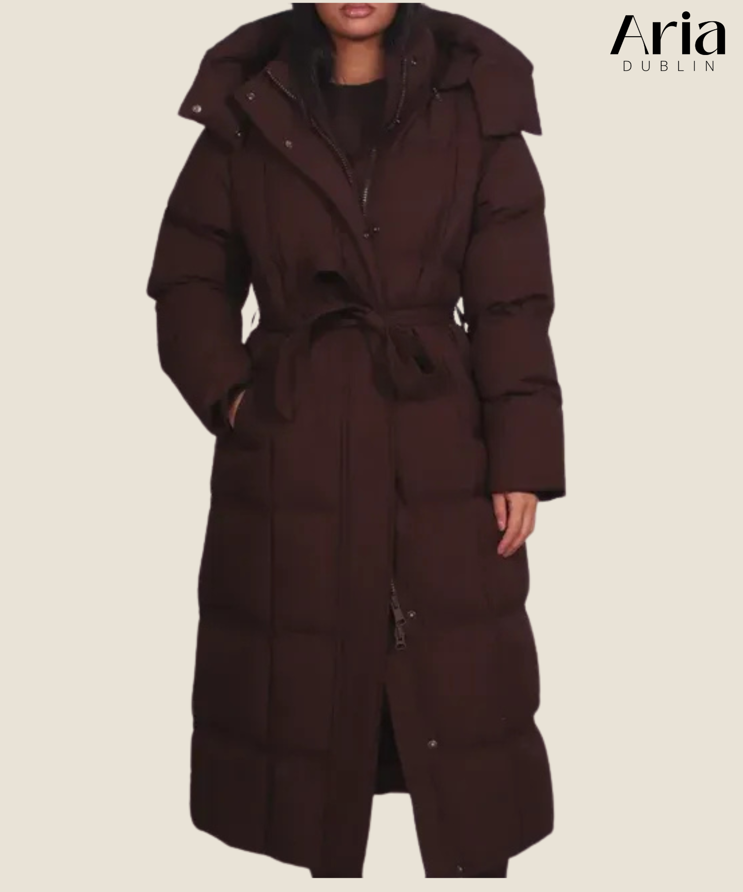 Carmen - Long Belted Puffer Coat