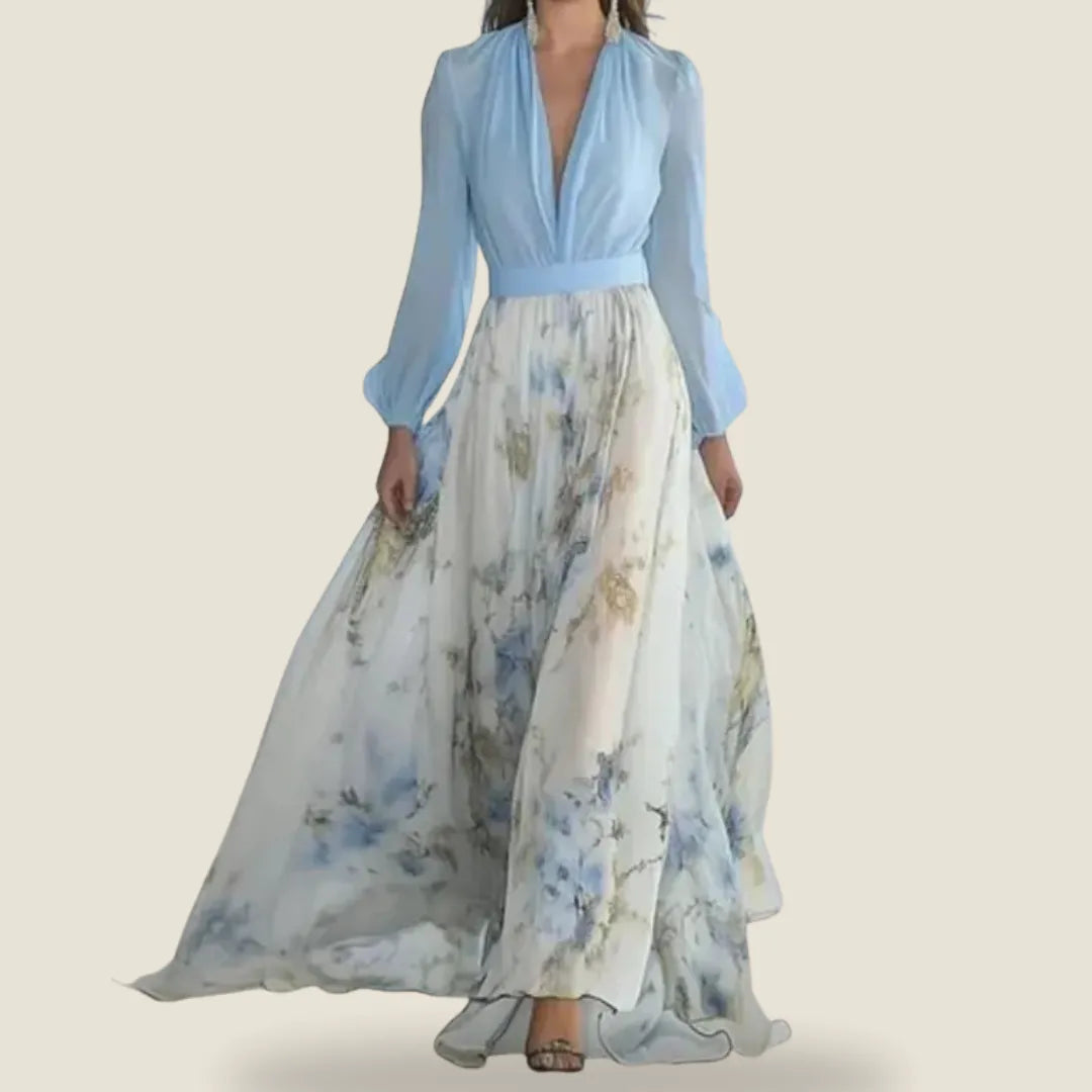Morwenna | Floral Print Long Dress