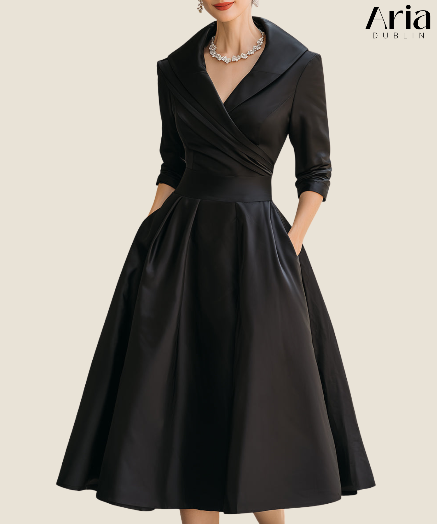 Dharmay | Elegant Long Sleeve Midi Dress