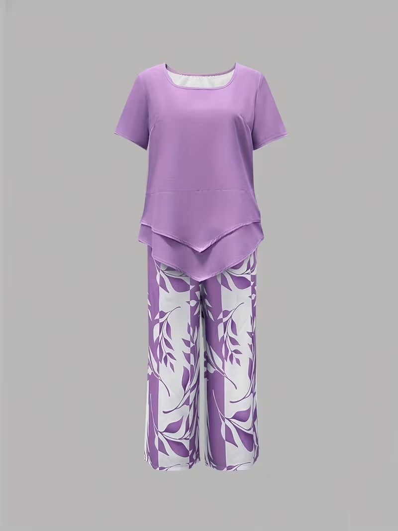 Avy | Casual Leaf Print Co-Ord Set