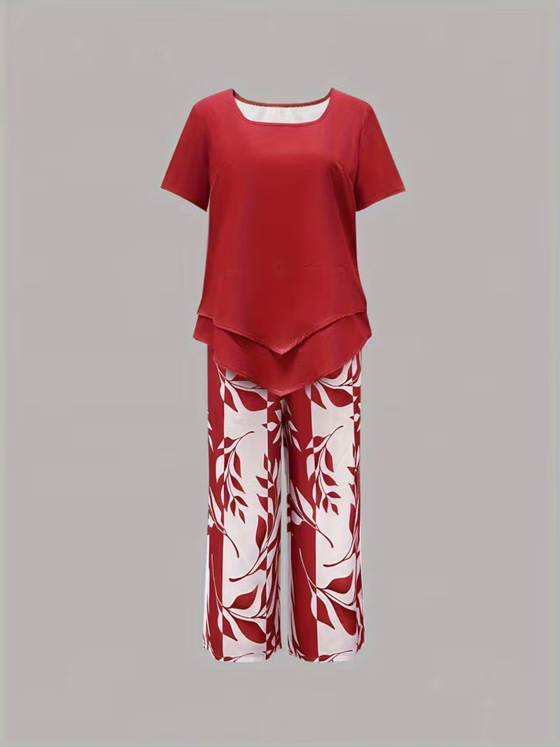 Avy | Casual Leaf Print Co-Ord Set